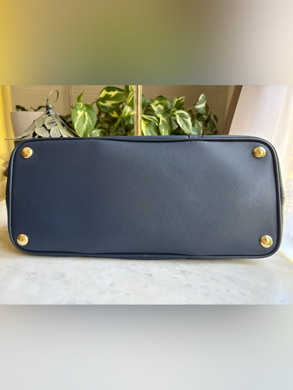 Coach Leather Dome Satchel Handbag in Navy - Picture 6 of 10